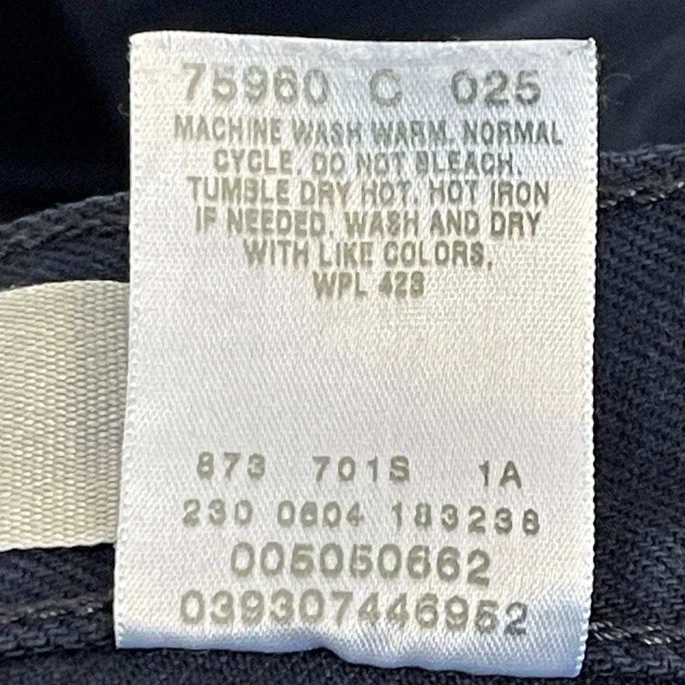 VTG Y2K Levi's 505 Regular Fit‎ 36x30 100% Cotton Dark Wash Denim Blue Jeans Zip